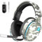 Cuffie Gaming, 2,4 GHz Cuffie Gaming Wireless per PC, PS4, PS5, Mac, Switch, Wireless Cuffie Bluetooth 5.2, Cuffie PS5 con Microfono Staccabile, Jack Audio 3.5 mm per Cuffie Gaming Cablate (Verde)