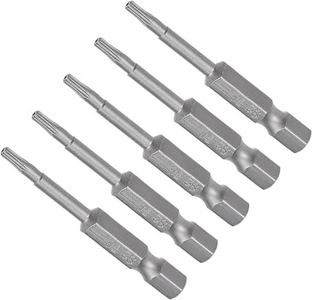 CoCud T8 Torx-Schraubendreher-Bit, 2 lang, 1/4-Zoll-Sechskantschaft, magnetischer Sicherheits-Tamper-Proof-Star-Bohrer - (Anwendungen: zur Reparatur), 5 Stück