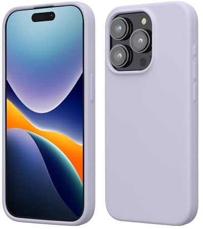 kwmobile Case for iPhone 15 Pro Case - Soft TPU Silicone Cover - Light Lavender