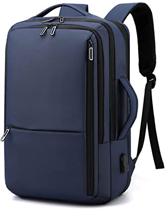 MARCBUSE Mochila de viaje para mujeres y hombres, mochila portátil de 16 pulgadas, mochila de equipaje, impermeable, para W USB
