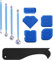 Silikon Schaber Kit, Werkzeug Schaber Kit, Fugenglätter Set, Silikonfugenglätter, Wohnzimmer, Fugen-Spachtel, Metallkugel Abzieher, für Badezimmer, Küche, Balkon und Wand, 10 Stück