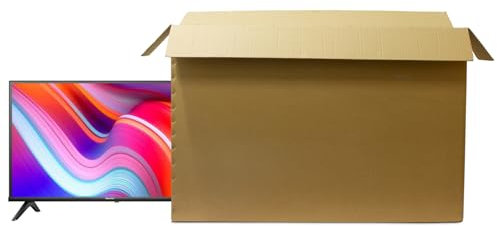 Cardboard TV Boxes for Moving | Double Walled Solid moving boxes with Handles and Extra Strength | Large | Best for TVs 40,49,59,75