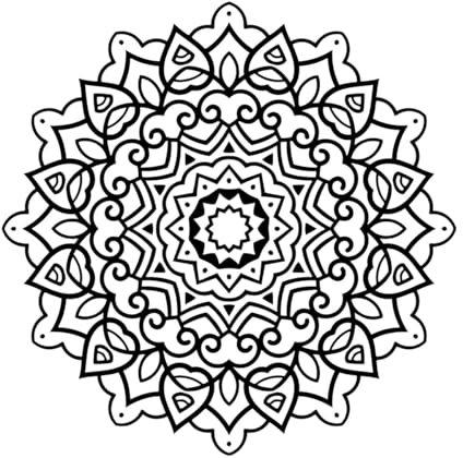 Mandala Wandtattoo Mandala Wandaufkleber Rundes Ornament Aufkleber Arabisches Dekor Boho Meditation Yoga Wandkunst Meditation Wandbild-L-57x57cm-Black
