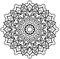 Mandala Wandtattoo Mandala Wandaufkleber Rundes Ornament Aufkleber Arabisches Dekor Boho Meditation Yoga Wandkunst Meditation Wandbild-L-57x57cm-Black