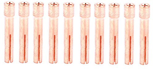 Copper Welding Kit, 10PCS TIG Welding Collet 13N23 Copper Collet TIG Consumables TIG Welder Tungsten Tips TIG Collets for WP9/20/25 TIG Welding Torch Consumables Collets (10pcs)