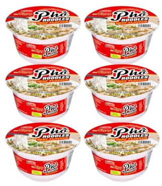 Acecook Oh! Ricey Vietnamese Pho Rice Noodle Soup Bowl Flavour 71g – Authentic Instant Noodles, Savoury Taste, Quick Meal (Pack 6, Beef)