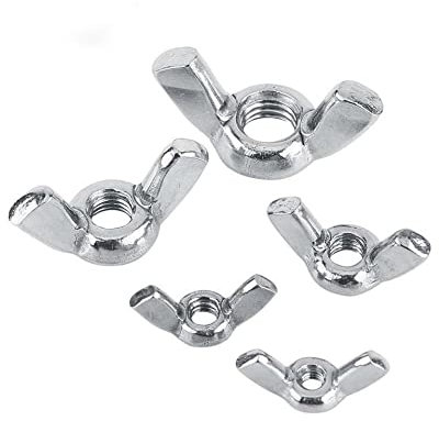 Viti a farfalla, bulloni ad alette, 10 pezzi M3/4/5/6/8 in acciaio inossidabile con dado ad alette a farfalla, filettatura, bullone metrico(M6)