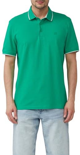 s.Oliver Herren Poloshirt Kurzarm mit Druckknöpfen (DE/NL/SE/PL, Alphanumerisch, L, Regular, Regular, Grün)