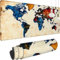 Carte du Monde Gaming Tapis de Souris XXL, 1000x600x3mm Clavier Souris Gamer Tapis Bureau avec Base Anti-Dérapage, Améliore la Précision et la Vitesse, Mouse Pad Imperméable pour Maison, Bureau Z-427
