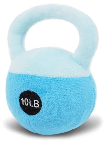 Lullaberry My First Kettlebell 12 cm sensorisches Spielzeug für Babys – weiche Baby-Rassel in Blau – sicher und leicht zu greifen – perfekt für aktive Eltern