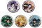 Ghost Killing Insges Set 5pcs Tokitou Muichirou, Kamado Tanjirou Figurine Broche Epingle Sac Casquette Décor Anime Cosplay Accessoires