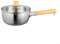 Faitout plat de style japonais en acier inoxydable 304 parfait pour des méthodes de cuisson efficaces, y compris l'ébullition et la cuisson à la vapeur (22 cm avec couvercle)