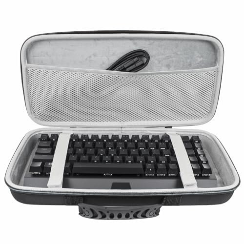 YIIWAY 75% 84 Key Keyboard Case, Hard Travel Case Compatible with Razer BlackWidow V3 Mini HyperSpeed/BlackWidow V4 Pro 75% / Huntsman V3 Pro Mini, Case Only - Black YC85003