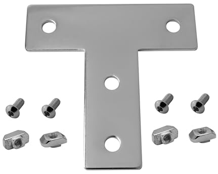 KLAK 30 - Verbinderplatte - T - 85x85mm Aussen Flachverbinder 30x30 Aluprofil - 4 Stück