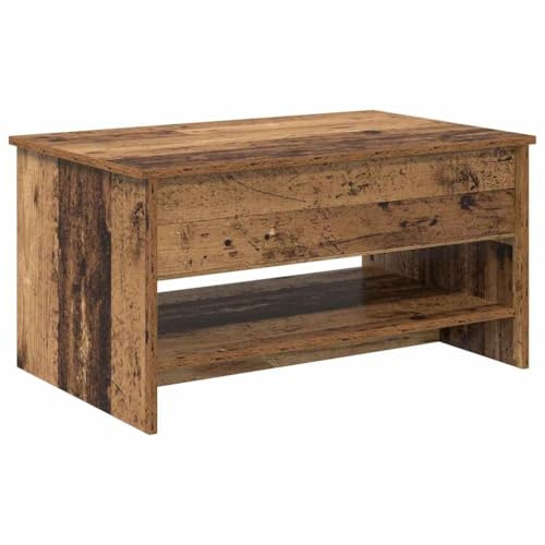 vidaXL Coffee Table Old Wood 80 x 50.5 x 41.5 cm Engineered Wood, Living Room, Modern Coffee Table, Durable Accent, Indoor Furniture, Minimalist Centerpiece for Beverages Decor
