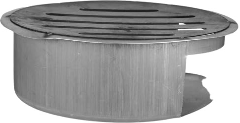 VILLCASE Bac à Cendres Rond en Acier Épais 26 MM Grille de Ventilation pour Foyer Extérieur, Accessoire de Combustion pour Poêle à Bois et Barbecue en Plein Air