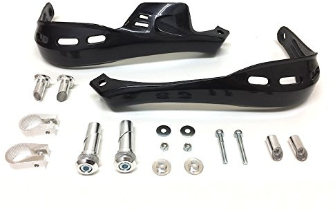 Handprotektoren Handschutz Lenker Protektor Satz Schwarz passend für 22 mm Lenker – Motorrad Roller Enduro Motocross Supermoto SMX FMX MX – für 13–18 mm Innendurchmesser