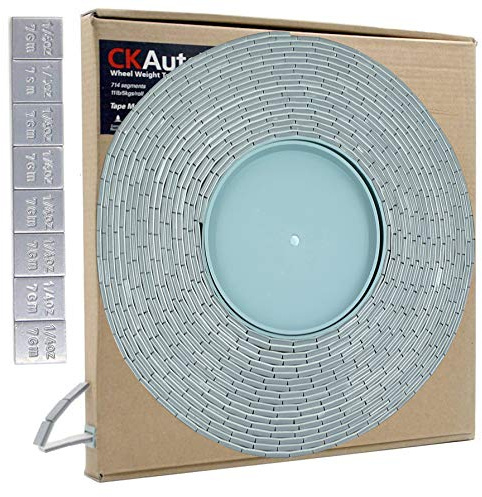 CKAuto 0.25oz, Grey, Adhesive Stick on Roll Wheel Weights, 5 kgs/ 11 lb/Roll, 715pcs, OE Quality