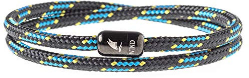 Wind Passion – Paracord Armband aus Seemannsgarn, handgemacht & geflochten | Segeltau Armband Herren, Surfer Armband Frauen | Ideale Partner Geschenke, Herren Geschenke | Segeltau Armband, wasserfest