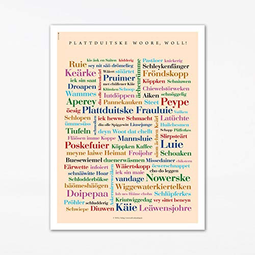 Poster Plattdeutsche Wörter (30x40 cm)