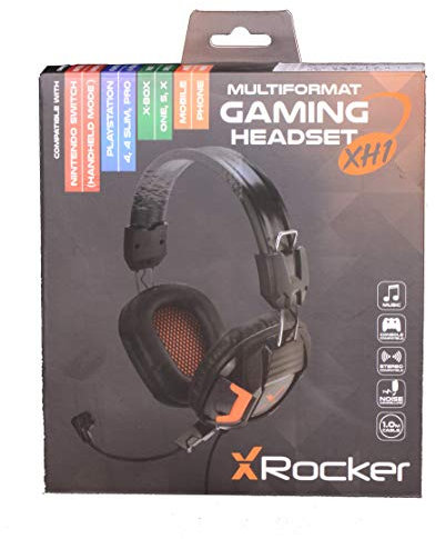 X-Rocker XH1 Multi-Plattform-Gaming-Headset, 24 x 22 x 9,5 cm, Schwarz