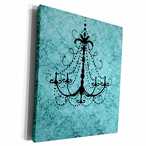 3dRose cw_6396_1 Kronleuchter auf Vintage-Hintergrund, Museum Grableinwand, 40,6 x 50,8 cm, mehrfarbig