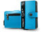 SLim Porta Carte di Credito Schermato Portafoglio Uomo Rfid Portatessere Anticlonazione Donna Portacarte Uomo (Carbon Azzurro, Con Zip)