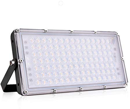 Außenstrahler Flutlicht 100W Scheinwerfer Flutlicht 8000LM Flutlichtstrahler LED Wasserdicht IP65 3000K Warmweiß LED Strahler Sicherheitslichter für Werkstatt Lager Stadion Garten