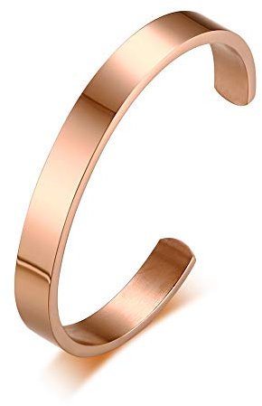 VNOX Gravure Bracelet Personnalisé Acier Inoxydable 3/4/5/8mm Relation Amicale Couple Bracelet d'inspiration Familiale ID Message Bracelet Manchette Bijoux pour Hommes Femmes