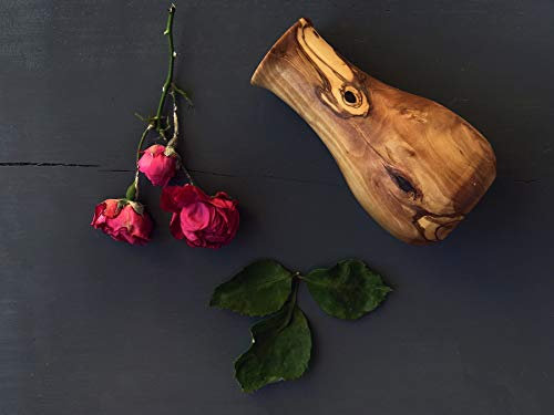 Vase en Bois d'olivier, Vase en Bois, Vase en Bois Fait Main, Vase en Bois Dur