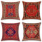 JOTOM Cushion Covers 45cm x 45cm Set of 4 Bohemian Style Decorative Throw Pillow Covers Linen Square Exotic Pillow Cases 18x18 Inch for Sofa Couch Bedroom Outdoor Home Office Car Decor (Exotic)