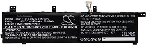 vhbw Batterie Compatible avec ASUS VivoBook S15 S532FA-Q72SP, S532F-BN264T, S532FL Ordinateur Portable Notebook (3450mAh, 11.55V, Li-polymère)