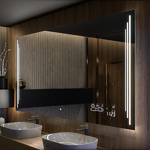 Artforma Badspiegel mit Beleuchtung - Led Spiegel Bad - 100x60 - Badezimmerspiegel Nach Maß - auf Individuelle Bestellung Gefertigt - Modernes Design - Ohne Rahmen