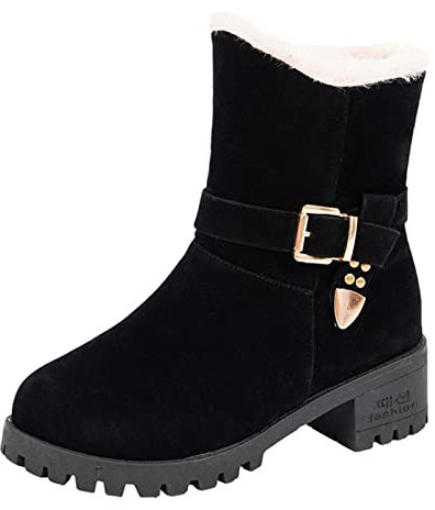 Damen Schlupfstiefel Gefüttert Teenager Mädchen Warme Wasserdicht Winterstiefel Winterschuhe Bequem Leichte Schneestiefel Thermostiefel Stiefeletten Winter Kurzschaft Stiefel Boots Schuhe