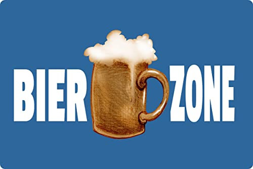Metall Schild 20x30cm Bier Zone Sprüche Blechschild