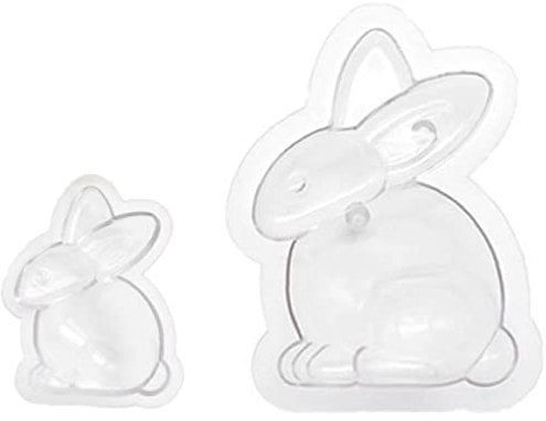 Danlai 2pcs 3D Lapin De Pâques De Lapin De Lapin De Lapin De Lapin Moule De Gâteau Fondant Chocolat Moule À Main