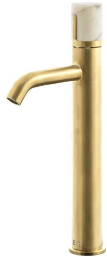 Essebagno Manopola mitigeur lavabo haut or brossé marbre
