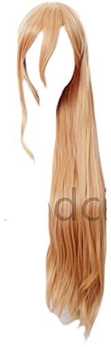 Chainsaw Man power cosplay wig Orange Long Straight Synthetic Hair Heat Resistance + Wig Cap