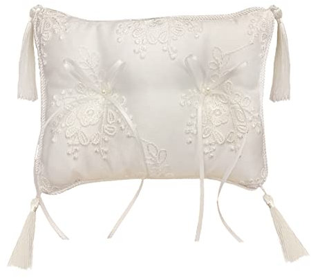 ZYLLZY Cuscino per fedi nuziali, cuscino rettangolare per anelli con nappa, semplice cuscino porta anelli, forniture per matrimonio per addio al nubilato, proposte di cerimonia di nozze