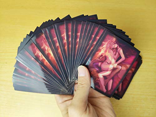 TCG-Kartenhüllen, Kartenhüllen, Brettspiel-Karten-Set, Schutz für MTG, TCG, CCG, RPG, Rot, 120 Stück