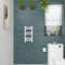 NRG Straight Gloss White Bathroom Heated Towel Rail Radiator Central Heating Ladder Rad Warmer 600x300mm