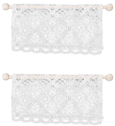 2 x Casa delle Bambole Tende in Miniatura Accessori per Mobili Bordo della Finestra Scala 1:12 Beige