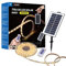 M Ledme - Tira LED Solar exterior jardin 5 metros con control remoto, IP68 sumergible, 300 LED, luz LED Blanco cálido, con kit de instalacion para placa solar, para jardín, hogar, decorativa
