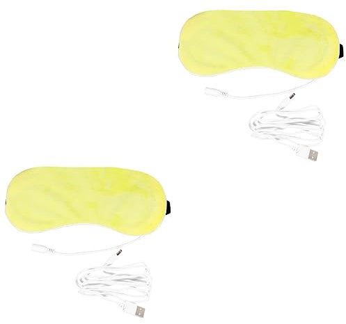 DOITOOL 2 Piezas Máscara De Ojos De Vapor Humeante En El Almohadilla Ocular Calentada Cubiertas De Ojos De Vapor Ojos Secos Sombra Terciopelo De Cristal Masaje