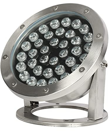 Strahler Unterwasser IP68 Wasserdicht Niederspannung Led Unterwasserlicht Material: Rostfreier Stahl Einstellbarer Winkel Schwimmbad Scheinwerfer für Unterwasser, Springbrunnen, Teich(Warmweiß,36W(12V