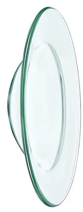 HOMSFOU 2 Pièces De Remplacement Chauffe-Huile Plat Cire Fondre Chauffe-Bougie Bol Plaque Ronde Verre Plat Couvercle Plateau pour Arôme Lampe Électrique Lampes 10Cm