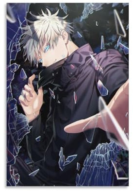 Generic Japanisches Anime Jujutsu Kaisen Poster Gojo Satoru Wandkunst Wohnzimmer Poster Malerei 30 x 45 cm
