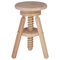 WELL HOME MOBILIARIO & DECORACIÓN Tabouret Rond pivotant en Bois, Finition sans Vernis, 29x29x64 cm
