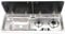 LAVANDA LD851 Double hob and sink with tap, Campervan, Motorhome, RV, Caravan (Left hand sink)