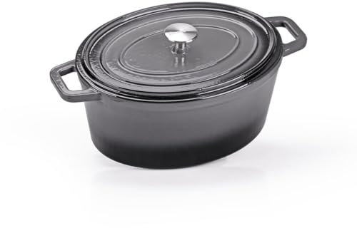 Berndes b.Iron Grey Casseruola Ovale in ghisa 2m 31cm con Coperchio
